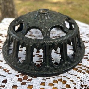 Antique Cast iron oil lamp holder
